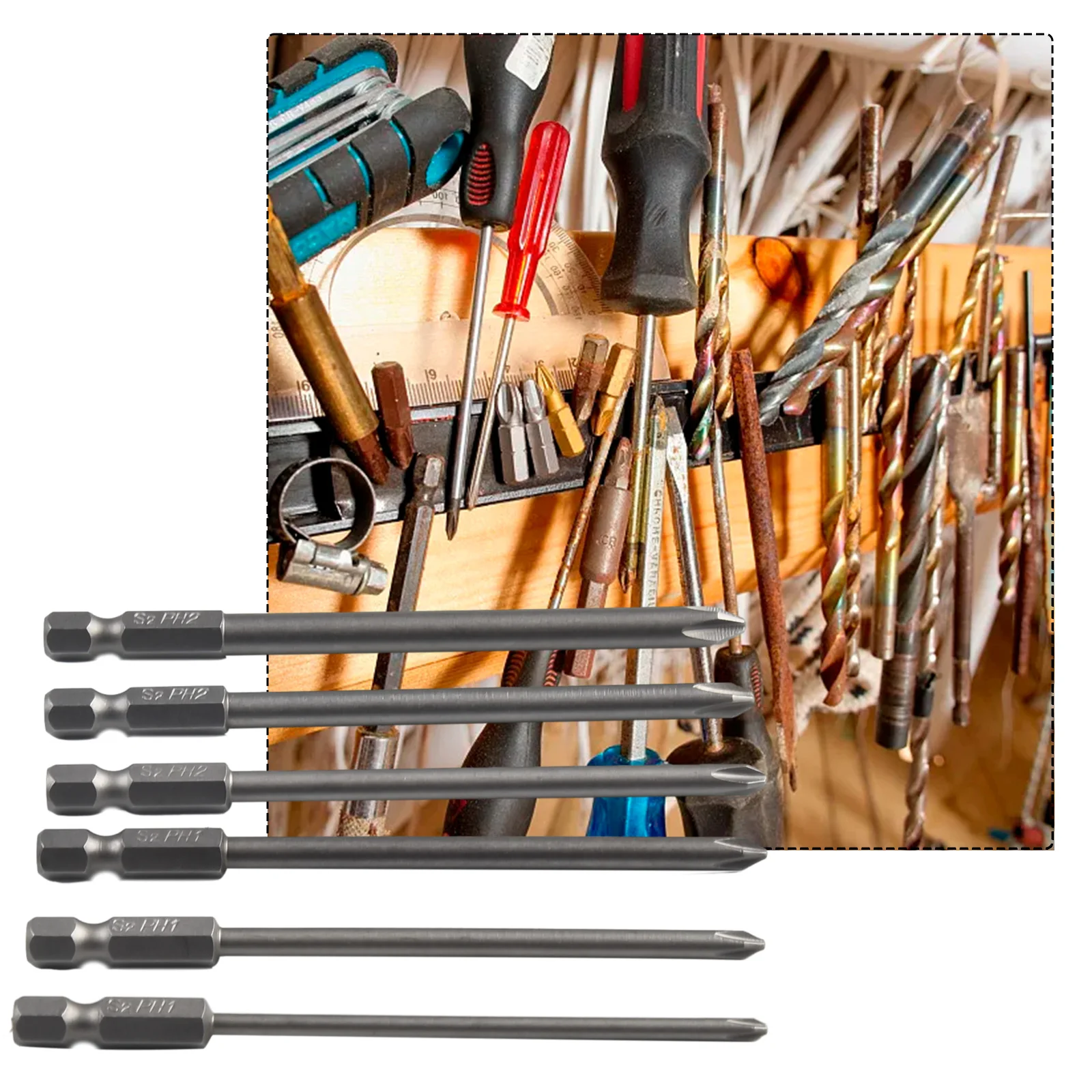 High quality Alloy Steel Magnetic Screwdriver Bits Set with 6pcs 100mm Long Cross Head for Appliances and Hardware
High quality Alloy Steel Magnetic Screwdriver Bits Set with 6pcs 100mm Long Cross Head for Appliances and Hardware