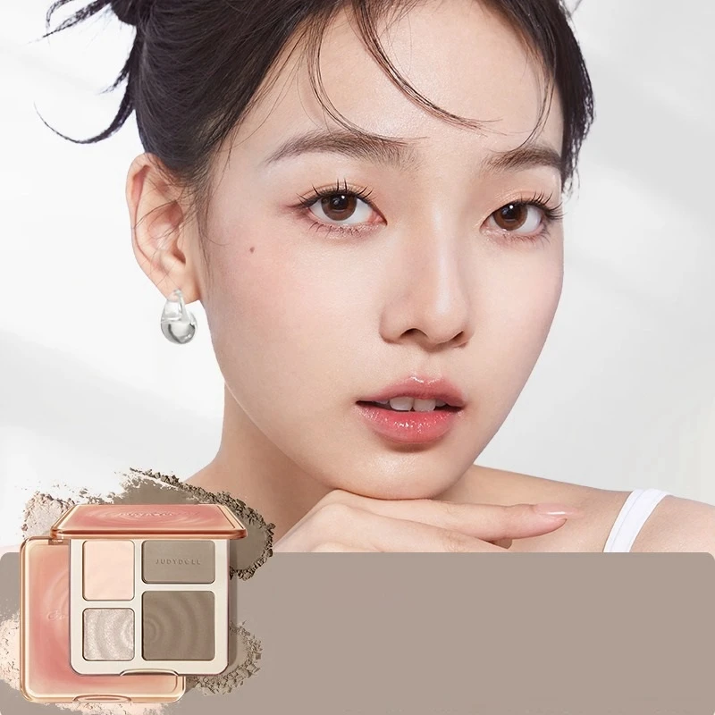 

Judydoll Facial Highlighter Makeup Palette Face Lasting Glow Brighten Contour Shimmer Matte Powder 3D Nose Shadow Cosmetics