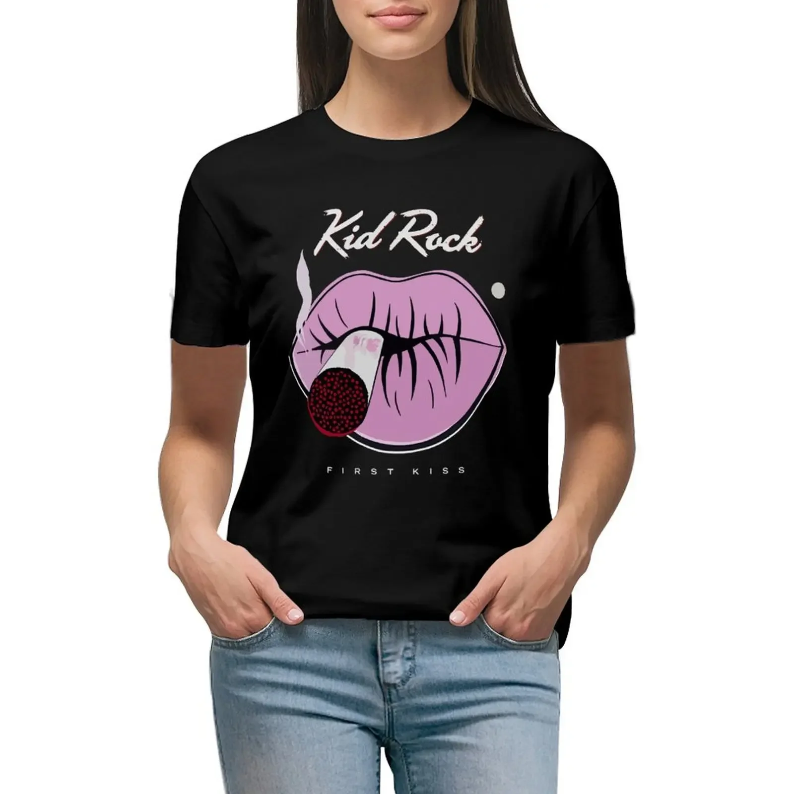 Kid Rock Merch First Kiss Album T-shirt animal print shirt for girls summer clothes summer tops Summer Women's clothing
Kid Rock Merch First Kiss Album T-shirt animal print shirt for girls summer clothes summer tops Summer Women's clothing