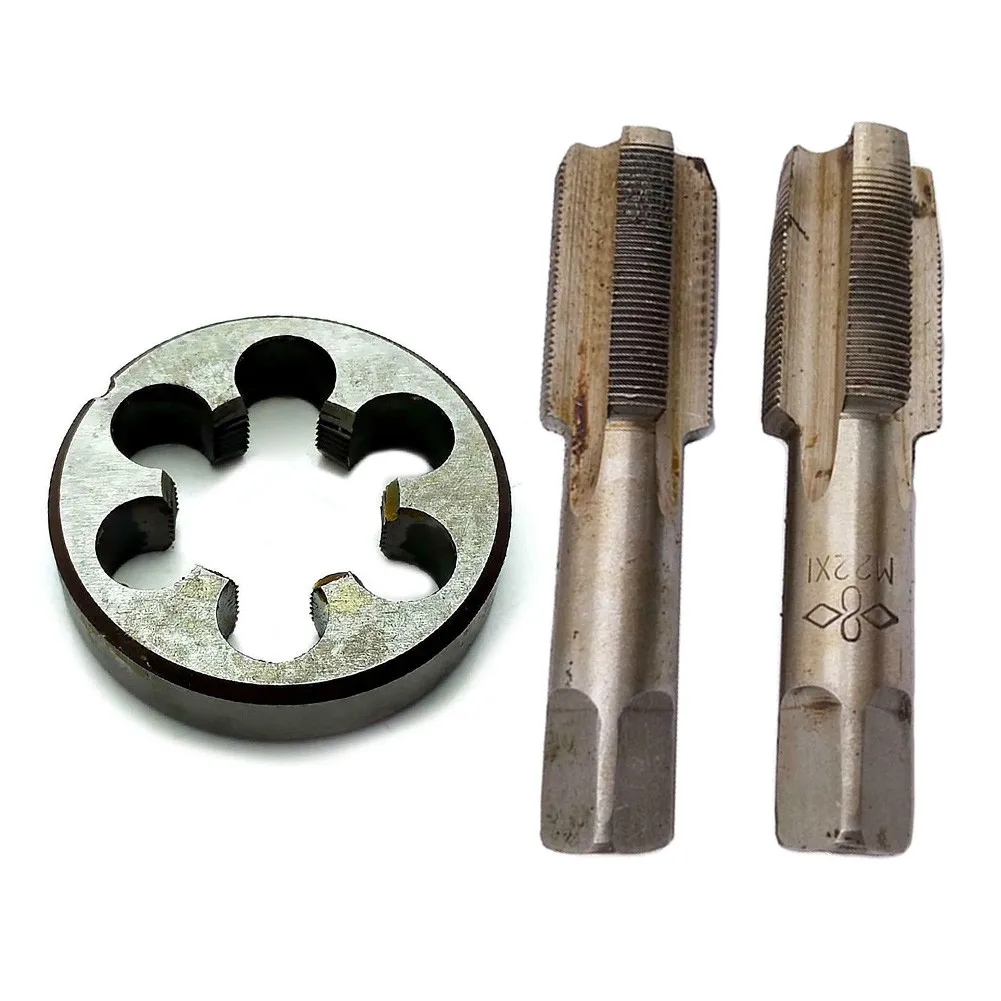 Tap Die Set HSS M22 X 1mm Taper Plug Tap M22 X 1mm Die Metric Thread Right Hand HSS Screw Tap Drill Bit Set Hand Tools
Tap Die Set HSS M22 X 1mm Taper Plug Tap M22 X 1mm Die Metric Thread Right Hand HSS Screw Tap Drill Bit Set Hand Tools