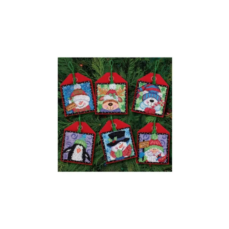 

MM Top Quality Lovely Counted Cross Stitch Kit Christmas Pals Ornaments Ornament Snowman Santa Deer dim 8842 70-8842