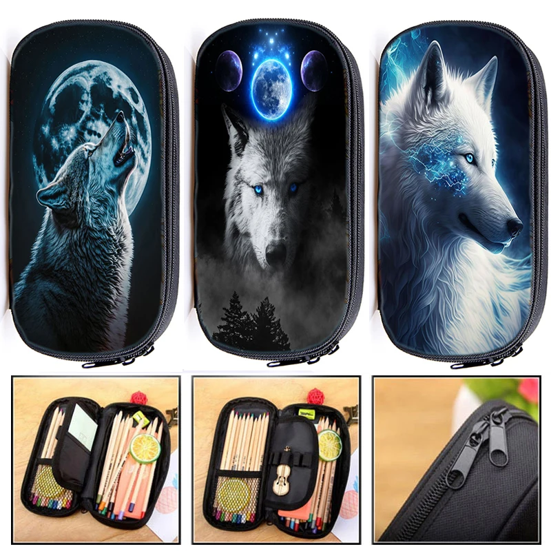 Карандаш с призраком и волком, Детская косметичка высокого качества, карандаш с воющим волком, школьные канцелярские принадлежности, косметичка
Карандаш с призраком и волком, Детская косметичка высокого качества, карандаш с воющим волком, школьные канцелярские принадлежности, косметичка