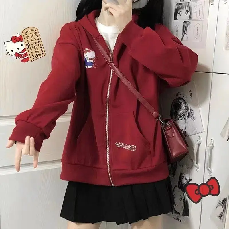 Kawaii Sanrio Korean Version Loose Japanese Cute Hellokitty Coat Ins Black Skirt Spring and Autumn Sweet Set Female Student Tide
Kawaii Sanrio Korean Version Loose Japanese Cute Hellokitty Coat Ins Black Skirt Spring and Autumn Sweet Set Female Student Tide