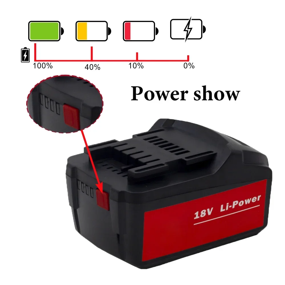 

18V 6.0Ah Lastest Upgraed Battery for Metabo Power Tool Drills Drivers Wrench Hammers Grinder for Metabo Battery asc30 asc55