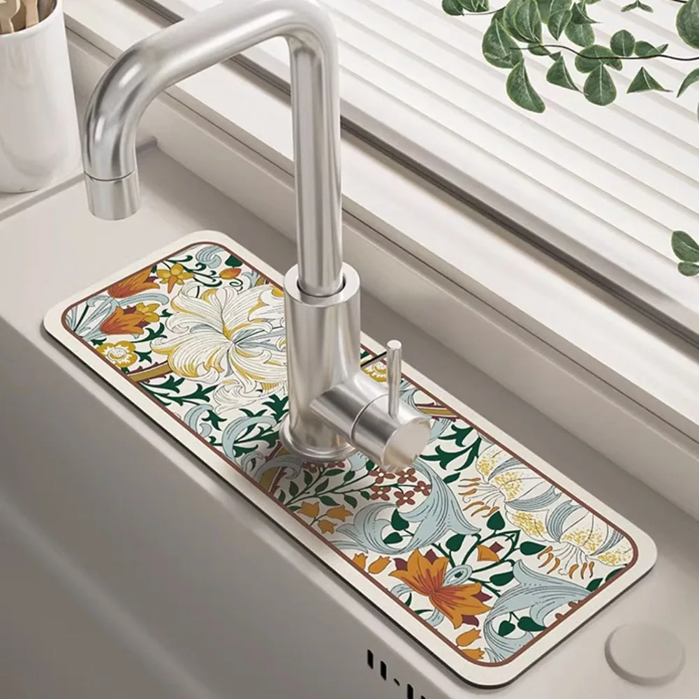 Durable Water Absorbing Pads 38x13CM Bathroom Diatomaceous Earth Home Kitchen Countertop Sink Faucet Drain Pad
Durable Water Absorbing Pads 38x13CM Bathroom Diatomaceous Earth Home Kitchen Countertop Sink Faucet Drain Pad