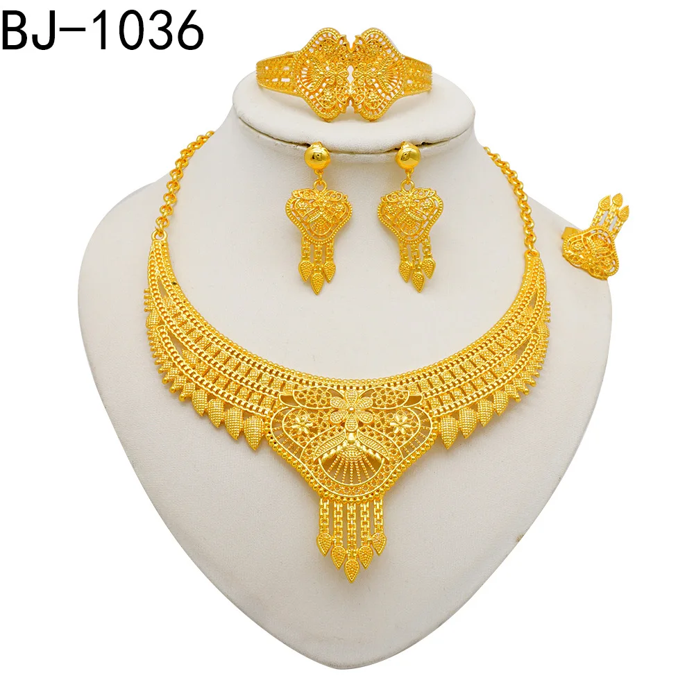 Necklace/Earrings/Bracelet/Ring (Palace Style) Women 24K Gold, Hammered filigree with raised diamond patterns 5 Mallzona Se783962b8ad7444c931904079de60cdc4 Necklace/Earrings/Bracelet/Ring (Palace Style) Women 24K Gold, Hammered filigree with raised diamond patterns Mallzona