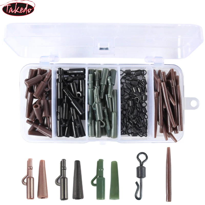 TAKEDO 120PCS Fishing Tackle European Carp Fishing Accessories Set Lead Clip Quick Change Swivels Rig Anti Tangle Sleeves
TAKEDO 120PCS Fishing Tackle European Carp Fishing Accessories Set Lead Clip Quick Change Swivels Rig Anti Tangle Sleeves