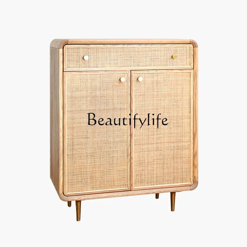 Solid Wood Shoe Rack Home Doorway Rattan Nordic Storage Dust-Proof Entry Metal Leg Shoe Cabinet
Solid Wood Shoe Rack Home Doorway Rattan Nordic Storage Dust-Proof Entry Metal Leg Shoe Cabinet