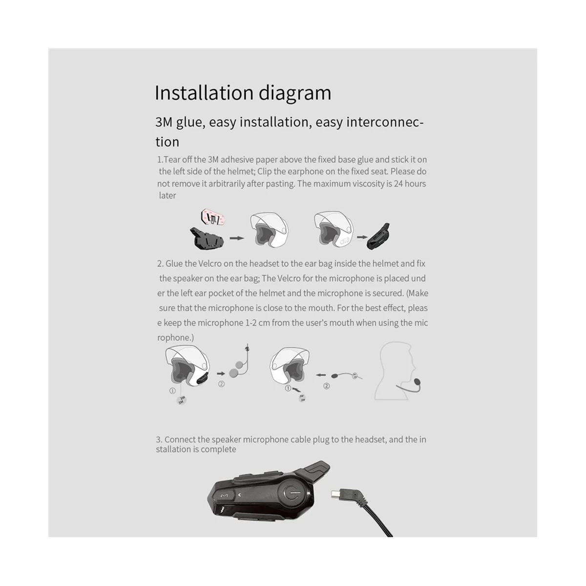 BT5.0 Motorcycle Headset Intercom Interconnection Outdoor Riding Helmet Headset with DSP+ Noise Reduction Function
BT5.0 Motorcycle Headset Intercom Interconnection Outdoor Riding Helmet Headset with DSP+ Noise Reduction Function