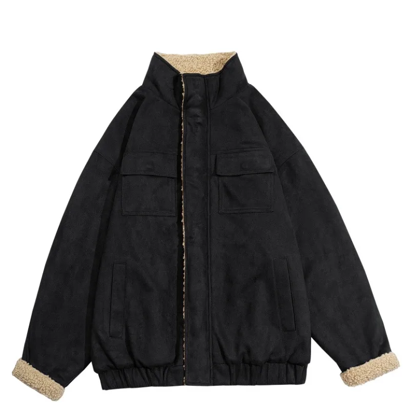 Winter Vintage Cotton Coats Men Women Multi-pocket Korean Fashion Harajuku Suede Thickened Fleece Baggy Cargo Jacket Men Parkas
Winter Vintage Cotton Coats Men Women Multi-pocket Korean Fashion Harajuku Suede Thickened Fleece Baggy Cargo Jacket Men Parkas