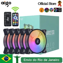 Aigo AR12 120mm pc computer Case Fan RGB Heatsink aura sync sata port 12cm Cooler argb Silent controller fan cooling ventilador