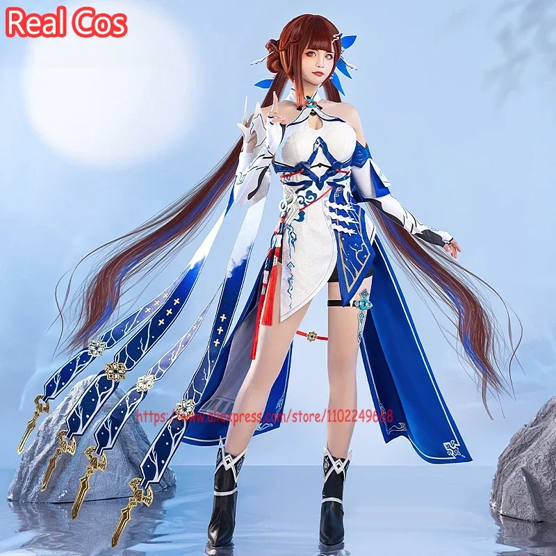 Костюм для косплея по мотивам игры Honkai:Star Rail Li Sushang, одежда для Хэллоуина, женская одежда, парик, прекрасное платье
Костюм для косплея по мотивам игры Honkai:Star Rail Li Sushang, одежда для Хэллоуина, женская одежда, парик, прекрасное платье