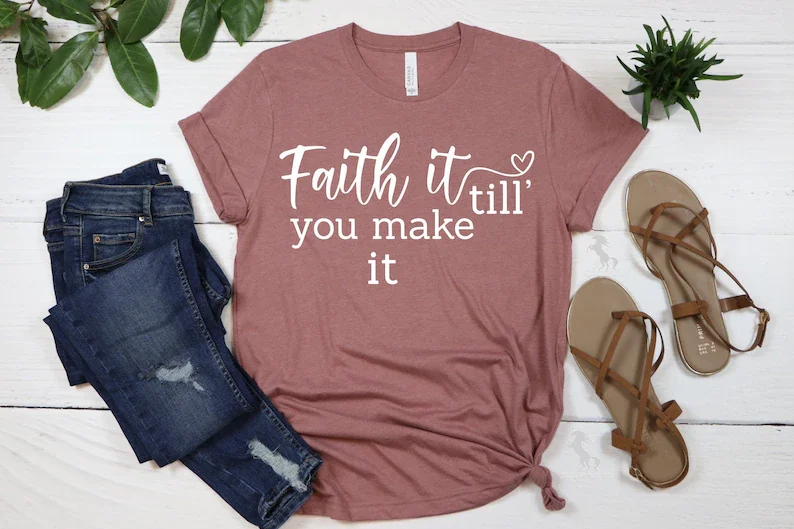 Faith It Till You Make It Shirt, Religious Faith Christian Believers Gift Spiritual Church Jesus Short Sleeve Top Tees O Neck
Faith It Till You Make It Shirt, Religious Faith Christian Believers Gift Spiritual Church Jesus Short Sleeve Top Tees O Neck