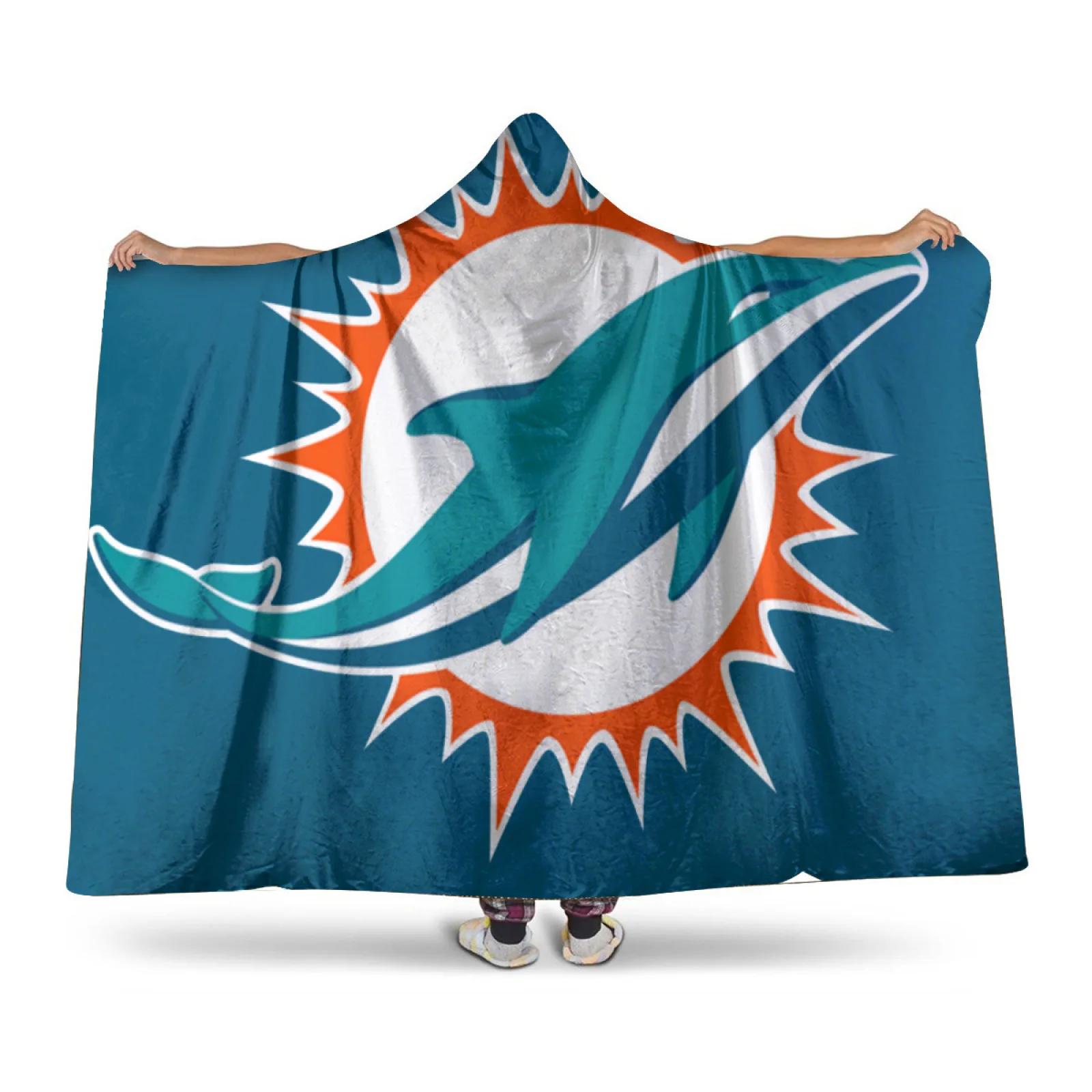 

Miami Dolphins-themed Sherpa Hat blanket, Personalized Fleece BlanketFather's Day, Mother's Day, Couple's Christmas Gift