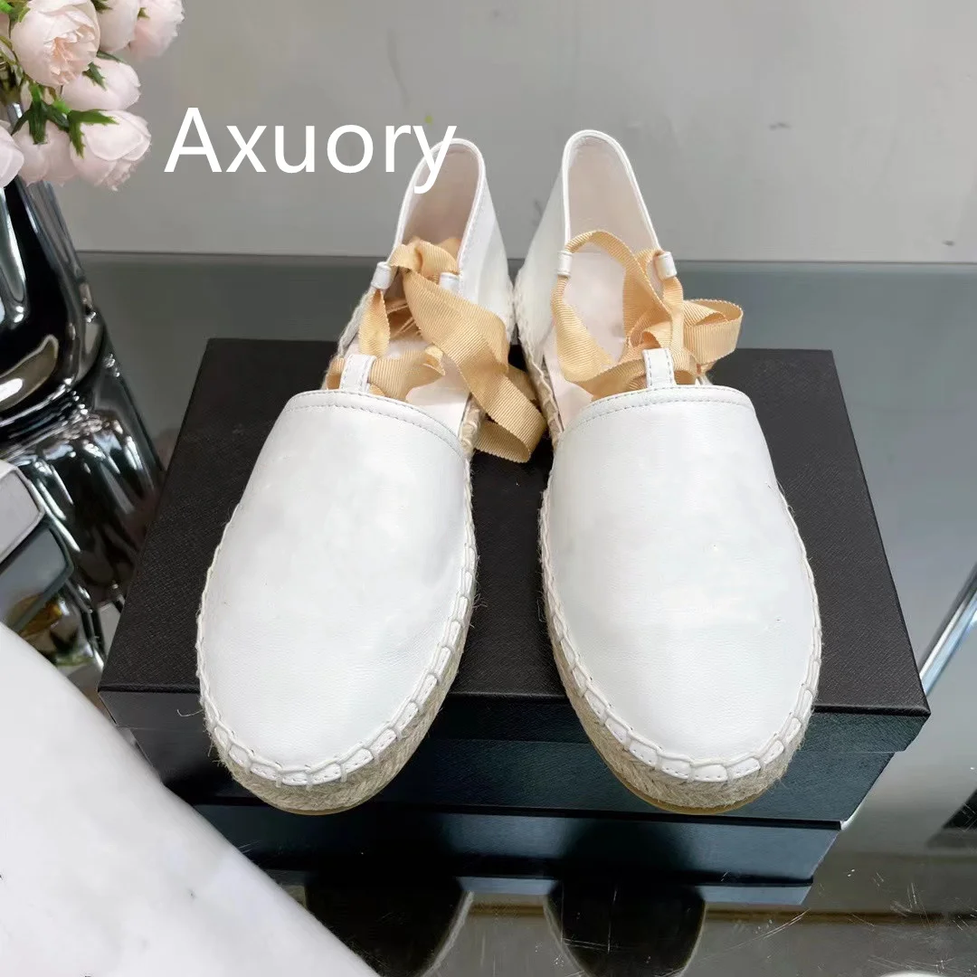 

2023 New Women's flat bottomed fisherman's shoes Solid Color Genuine Leather Cowhide embroidery Solid Color High Quality