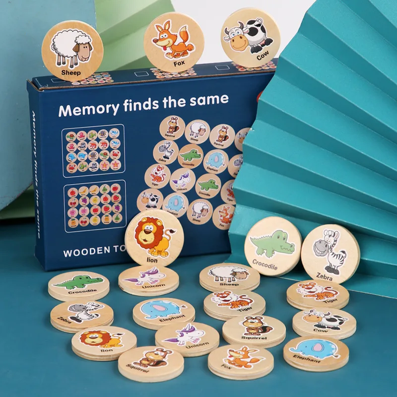 Baby Montessori Wooden Toys Find The Same Pattern Puzzle Game Kids Educational Toy Cartoon Animal Fruits Thinking Memory Chess
Baby Montessori Wooden Toys Find The Same Pattern Puzzle Game Kids Educational Toy Cartoon Animal Fruits Thinking Memory Chess