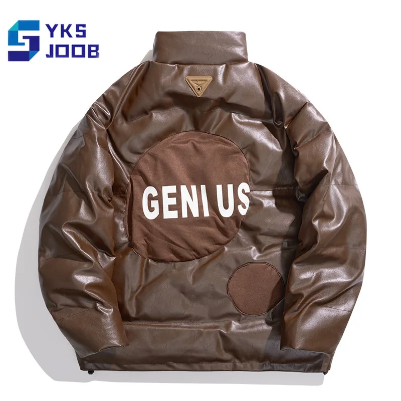 Leather Cotton-Padded Coat Men Hip Hop Loose Harajuku Zipper Unisex Streetwear Casual Thick Warm Bubble PU Outwear Parkas Winter
Leather Cotton-Padded Coat Men Hip Hop Loose Harajuku Zipper Unisex Streetwear Casual Thick Warm Bubble PU Outwear Parkas Winter