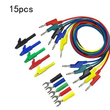 15PCS Banana Plug Test Lead Kit 4mm Banana Plug Stackable Banana Plug Test Lead Kit With Alligator Clip Back Probe 15A 1000V
15PCS Banana Plug Test Lead Kit 4mm Banana Plug Stackable Banana Plug Test Lead Kit With Alligator Clip Back Probe 15A 1000V