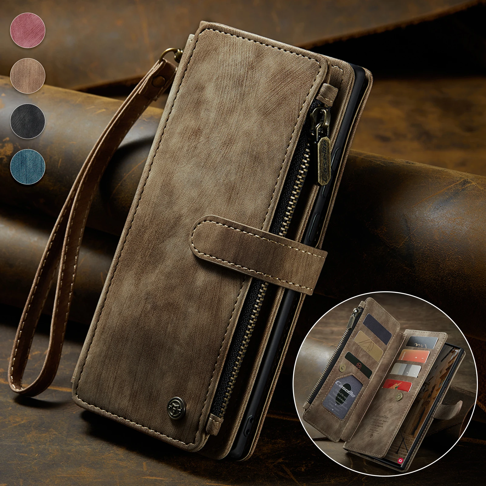 

Leather Wallet Case For Samsung Galaxy S20 S21 S22 S23 ultra S10 Plus note 20 Z fold5 A53 A51 A33 A52 A32 A22 A12 A30 Phone Case