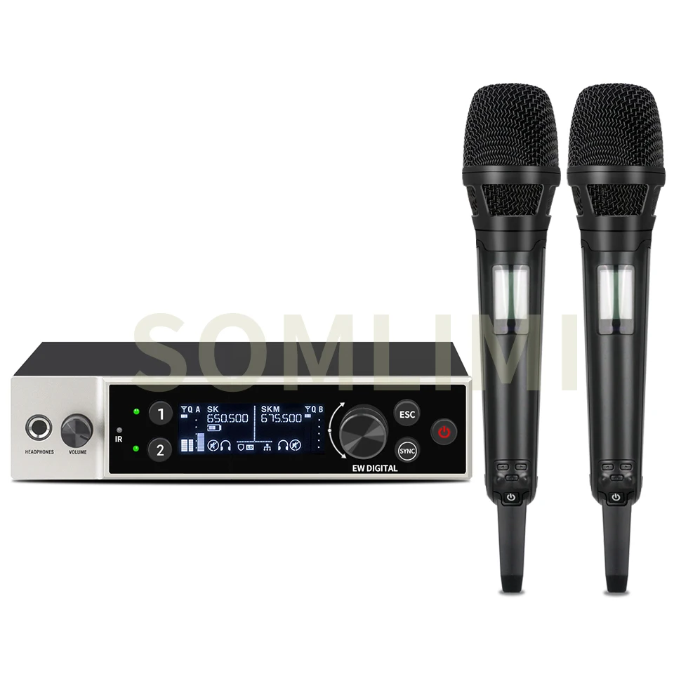Высококачественная Беспроводная микрофонная система SOMLIMI ewdx UHF, ручная динамическая профессиональная сценическая представлений с истинным разнообразием
Высококачественная Беспроводная микрофонная система SOMLIMI ewdx UHF, ручная динамическая профессиональная сценическая представлений с истинным разнообразием
