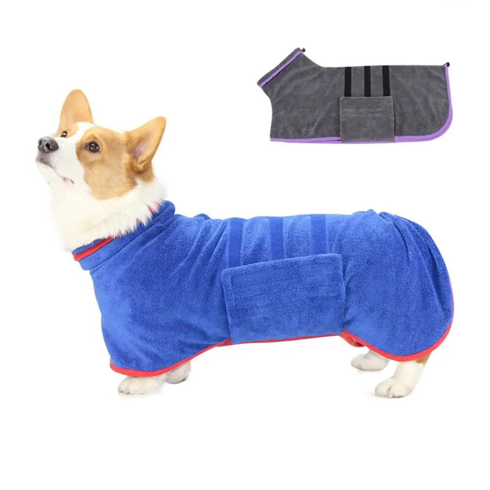 

Super Absorbent Thickened Microfiber Warm Small Medium Large Dogs Pet Nightwear Dog Bathrobe Pet Bath Towel Dog Drying Coat
