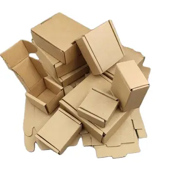 큰 크래프트 종이 상자 갈색 골판지 보석 포장 상자 50 개, 배송 골판지 상자 두꺼운 종이 우편 상자 17 크기
