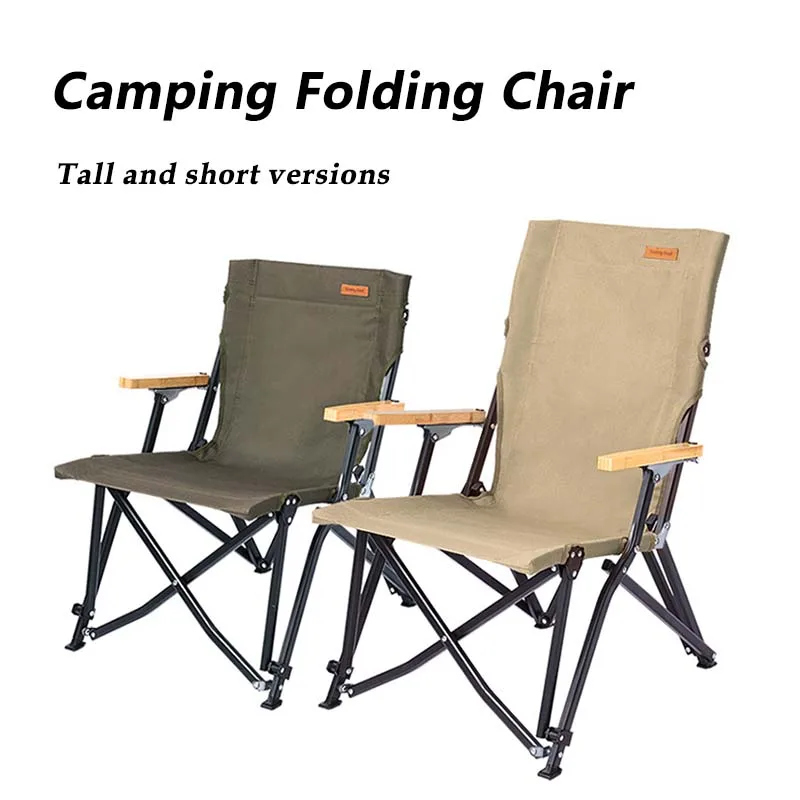

Outdoor Camping Folding Chair High Back Low Back Model Field Camp Canvas Chair Hiking Convenient Backrest Seadog Chair