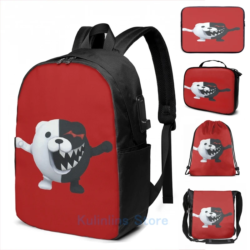 Забавный рюкзак monokuma с графическим принтом, с USB-зарядкой, школьные сумки для мужчин и женщин, дорожная сумка для ноутбука
Забавный рюкзак monokuma с графическим принтом, с USB-зарядкой, школьные сумки для мужчин и женщин, дорожная сумка для ноутбука