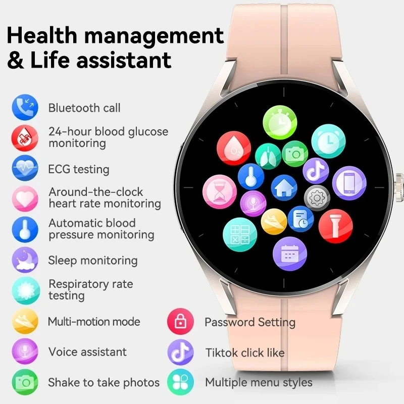 2023 New Non-invasive Blood Glucose Monitor ECG+PPG Heart Rate Smartwatch Men Women HD Voice Assistant Watches For Android IOS
2023 New Non-invasive Blood Glucose Monitor ECG+PPG Heart Rate Smartwatch Men Women HD Voice Assistant Watches For Android IOS
