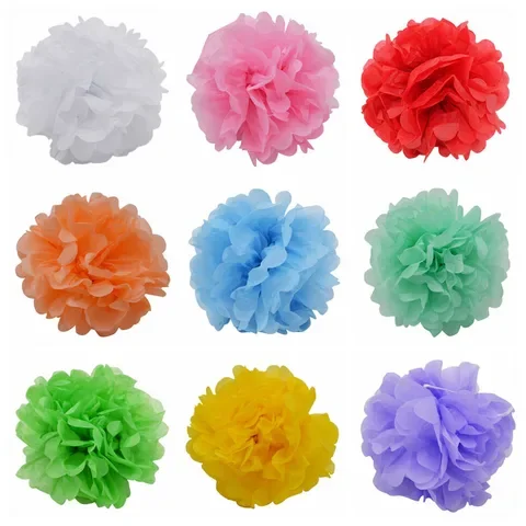 

6inch 5pcs Paper Flowers Ball Tissue Paper Pom Poms Lantern Wedding Home Birthday Party Baby Shower Car Decoration