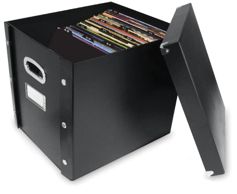 (2 pack) LISM Vinyl Records Storage Box with 13 Count Record Guides, Black, Adults
(2 pack) LISM Vinyl Records Storage Box with 13 Count Record Guides, Black, Adults