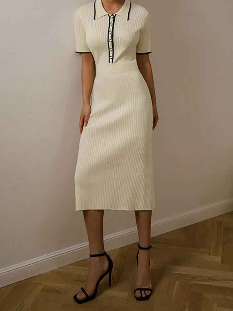 Женское трикотажное платье-поло Bangniweigou в полоску с коротким рукавом
Женское трикотажное платье-поло Bangniweigou в полоску с коротким рукавом