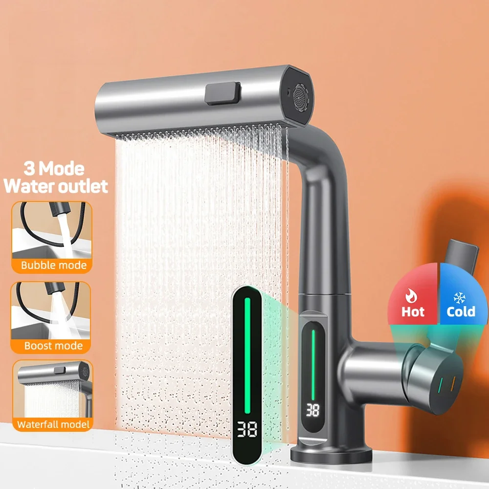 Mixer Sprayer Cold Out Bathroom Faucets Stream Tap Basin Digital With Hot Display Pull Temperature Faucet Faucet Waterfall Water
Mixer Sprayer Cold Out Bathroom Faucets Stream Tap Basin Digital With Hot Display Pull Temperature Faucet Faucet Waterfall Water
