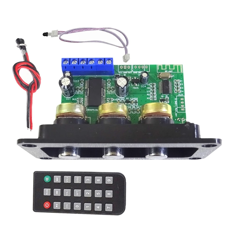 30W Bluetooth Audio Power Amplifier Board With DC Female Cable+Remote Control BT5.0 Mono Subwoofer Amplifier Board Kit
30W Bluetooth Audio Power Amplifier Board With DC Female Cable+Remote Control BT5.0 Mono Subwoofer Amplifier Board Kit