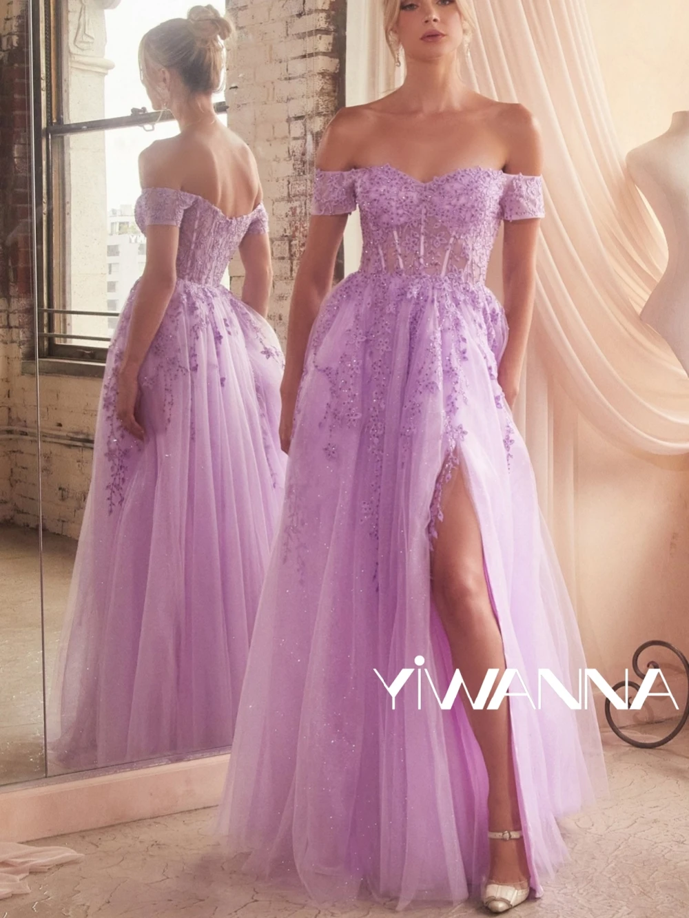 Graceful Off The Shoulder Cocktail Dress Sparkly Beads Appliques Evening Gown Purple Tulle Long Prom Dresses Robe De Mariée
Graceful Off The Shoulder Cocktail Dress Sparkly Beads Appliques Evening Gown Purple Tulle Long Prom Dresses Robe De Mariée