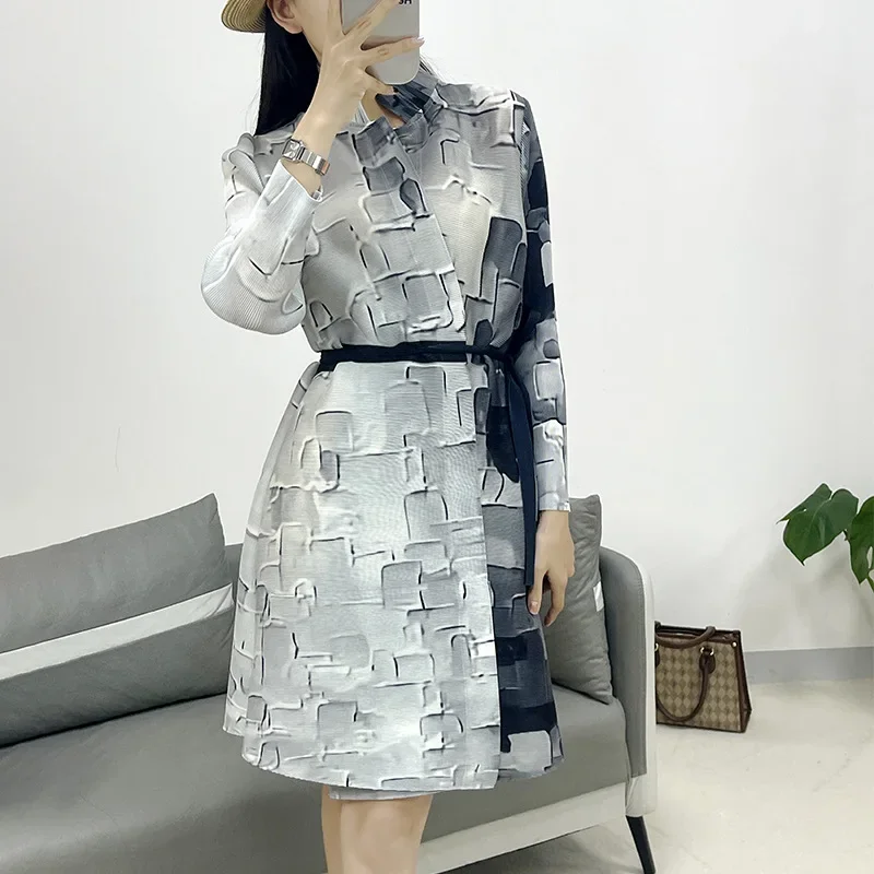 Miyake Pleated Dress Women 2024 Spring New Casual Printed Gradient Color Waist Cardigan Slim Slim Pleated Dress Women's Clothing
Miyake Pleated Dress Women 2024 Spring New Casual Printed Gradient Color Waist Cardigan Slim Slim Pleated Dress Women's Clothing