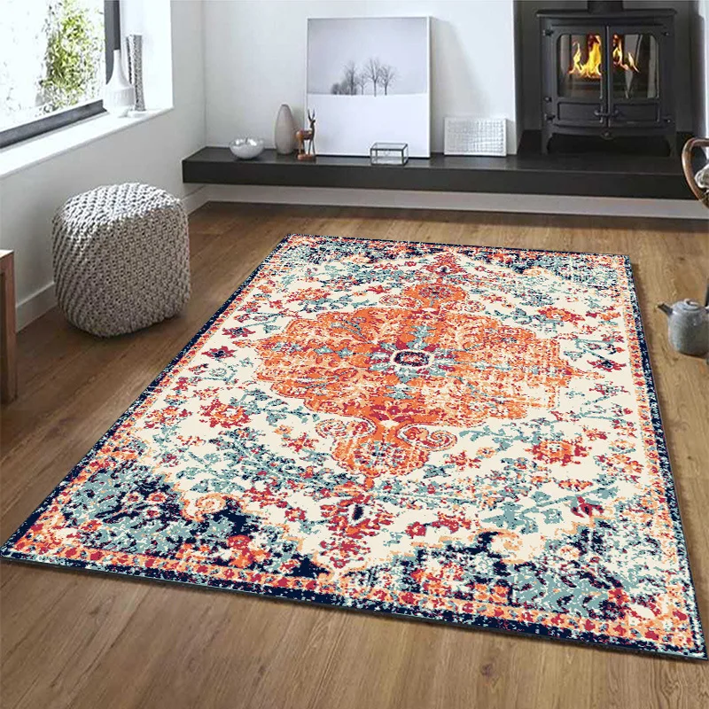 

American light luxury carpet ethnic style living room bedside carpet retro Persian coffee table sofa mat homestay bedroom carpet