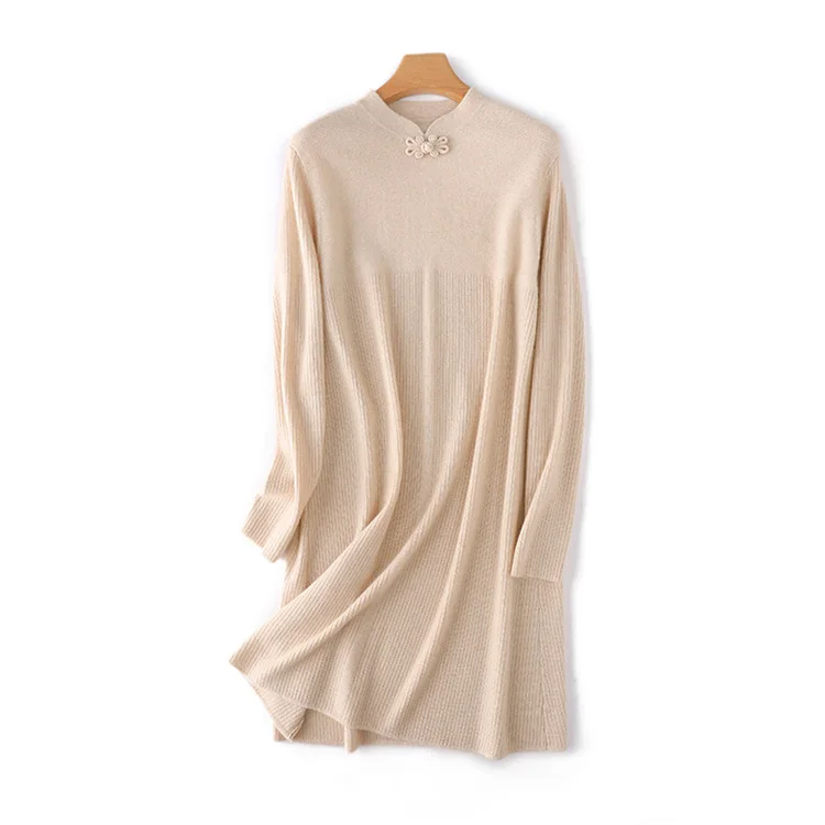 فستان نسائي طويل محبوك ، صوف ميرينو ، فستان تنحيف ، الأكثر مبيعًا في الشتاء والخريف ، جديد فستان نسائي طويل محبوك ، صوف ميرينو ، فستان تنحيف ، الأكثر مبيعًا في الشتاء والخريف ، جديد