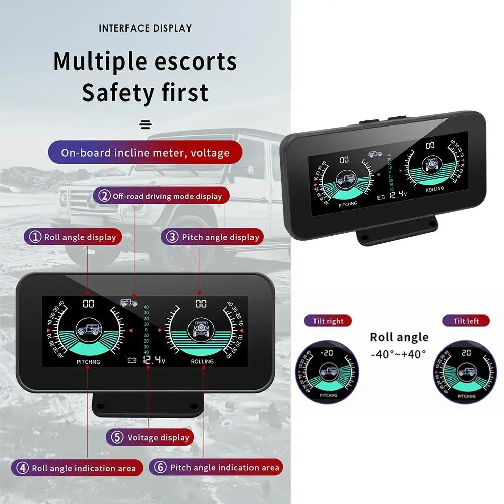 HUD M50 Digital Speed Slope Meter Inclinometer With GPS Speedometer Compass For Off Road Accessories 4x4 On-board Computer V8A6
HUD M50 Digital Speed Slope Meter Inclinometer With GPS Speedometer Compass For Off Road Accessories 4x4 On-board Computer V8A6