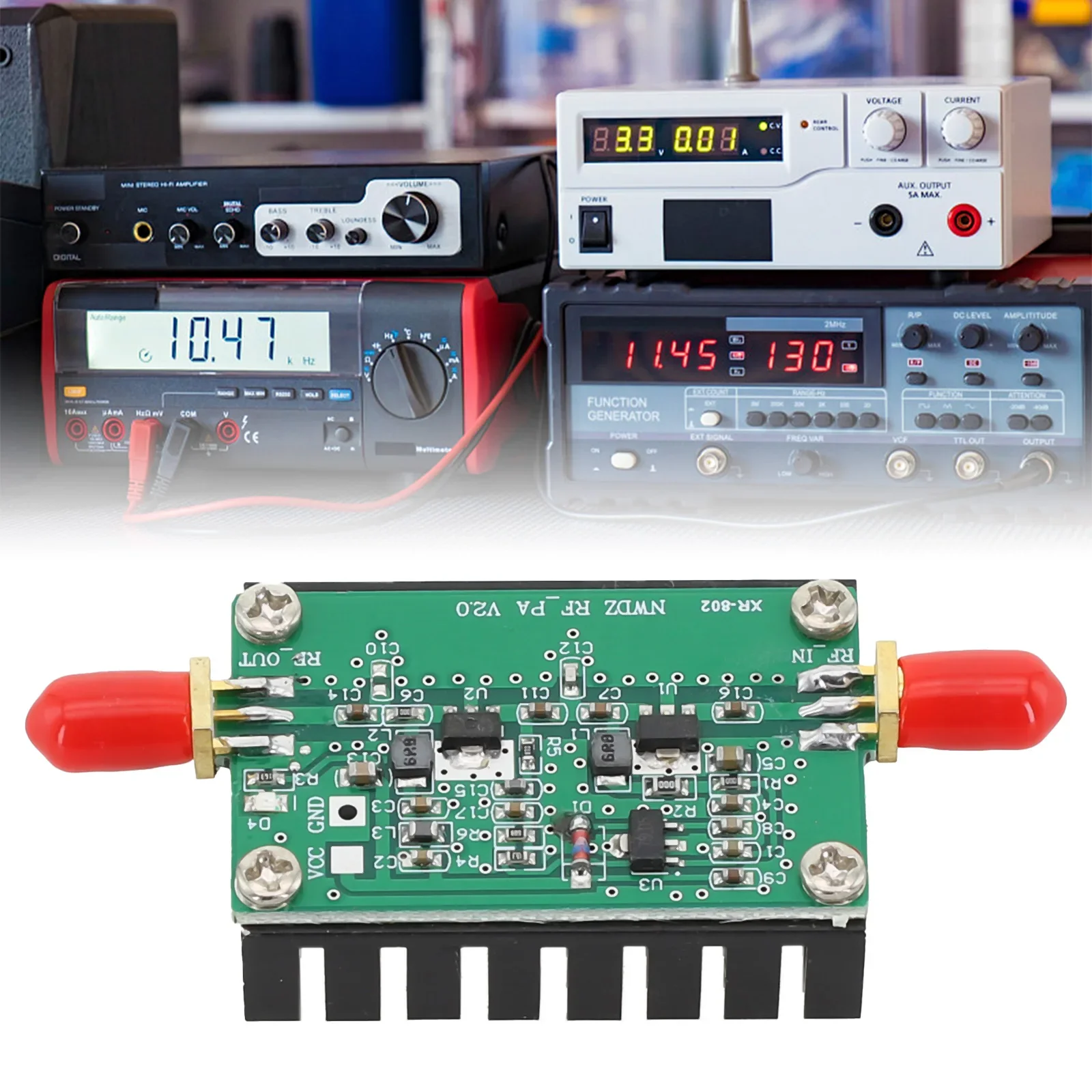 2MHZ-700MHZ 3W HF VHF UHF FM Transmitter RF Power Amp Lifier For Ham Radio 7 X 3 Cm Tool Accessories
2MHZ-700MHZ 3W HF VHF UHF FM Transmitter RF Power Amp Lifier For Ham Radio 7 X 3 Cm Tool Accessories