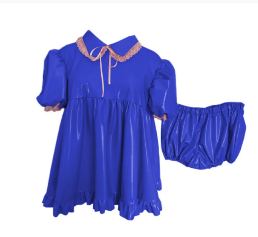 Fashionable Sweet Lace Lace Tie Up Pantsuit Miniskirt Girl Style Miniskirt Shiny PVC Short Puff French Dress Sexy
Fashionable Sweet Lace Lace Tie Up Pantsuit Miniskirt Girl Style Miniskirt Shiny PVC Short Puff French Dress Sexy