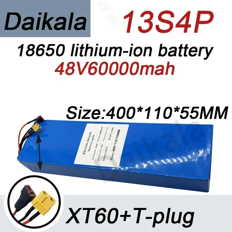 Free Shipping 100% New Original 48v Lithium Ion Battery 13S4P is suitable for 54.6v electric bicycles and scooters+Charger
Free Shipping 100% New Original 48v Lithium Ion Battery 13S4P is suitable for 54.6v electric bicycles and scooters+Charger