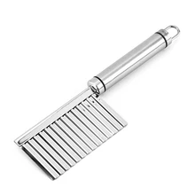French Fry Cutter Stainless Steel Potato Wavy Edged Cutter Knife kitchen Gadget Vegetable Fruit Potato Peeler Cooking Tools
French Fry Cutter Stainless Steel Potato Wavy Edged Cutter Knife kitchen Gadget Vegetable Fruit Potato Peeler Cooking Tools