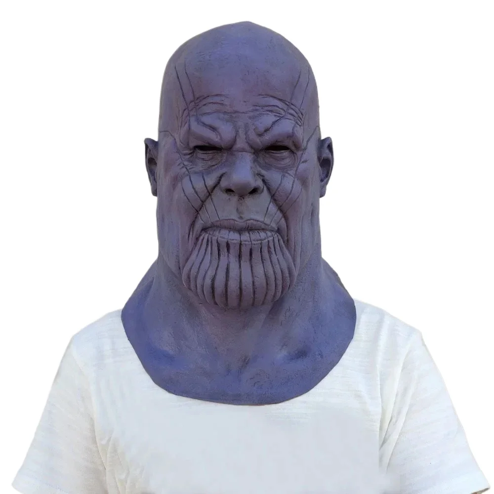 

Marvel Super hero Deluxe Thanos Mask Infinity Gauntlet Infinity War Gloves Helmet Mask Cosplay Halloween Party Collection Props