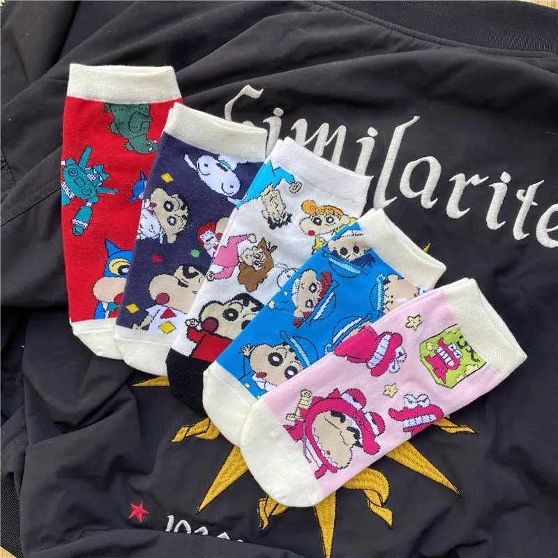 Носки в стиле аниме Kawaii Crayon Shin-Chan 5 шт., Летние удобные мягкие модные носки для отдыха, креативный подарок
Носки в стиле аниме Kawaii Crayon Shin-Chan 5 шт., Летние удобные мягкие модные носки для отдыха, креативный подарок