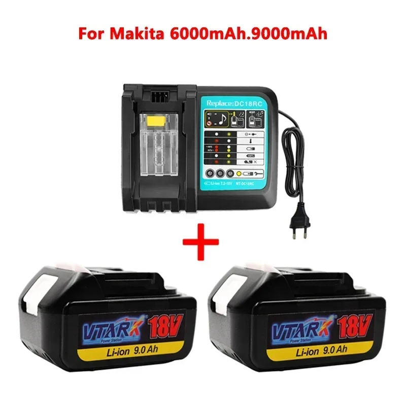 WIth Charger BL1860 Rechargeable Battery 18 V 6-9mAh Lithium Ion for Makita 18v Battery 6ah BL1840 BL1850 BL1830 BL1860B LXT400
WIth Charger BL1860 Rechargeable Battery 18 V 6-9mAh Lithium Ion for Makita 18v Battery 6ah BL1840 BL1850 BL1830 BL1860B LXT400