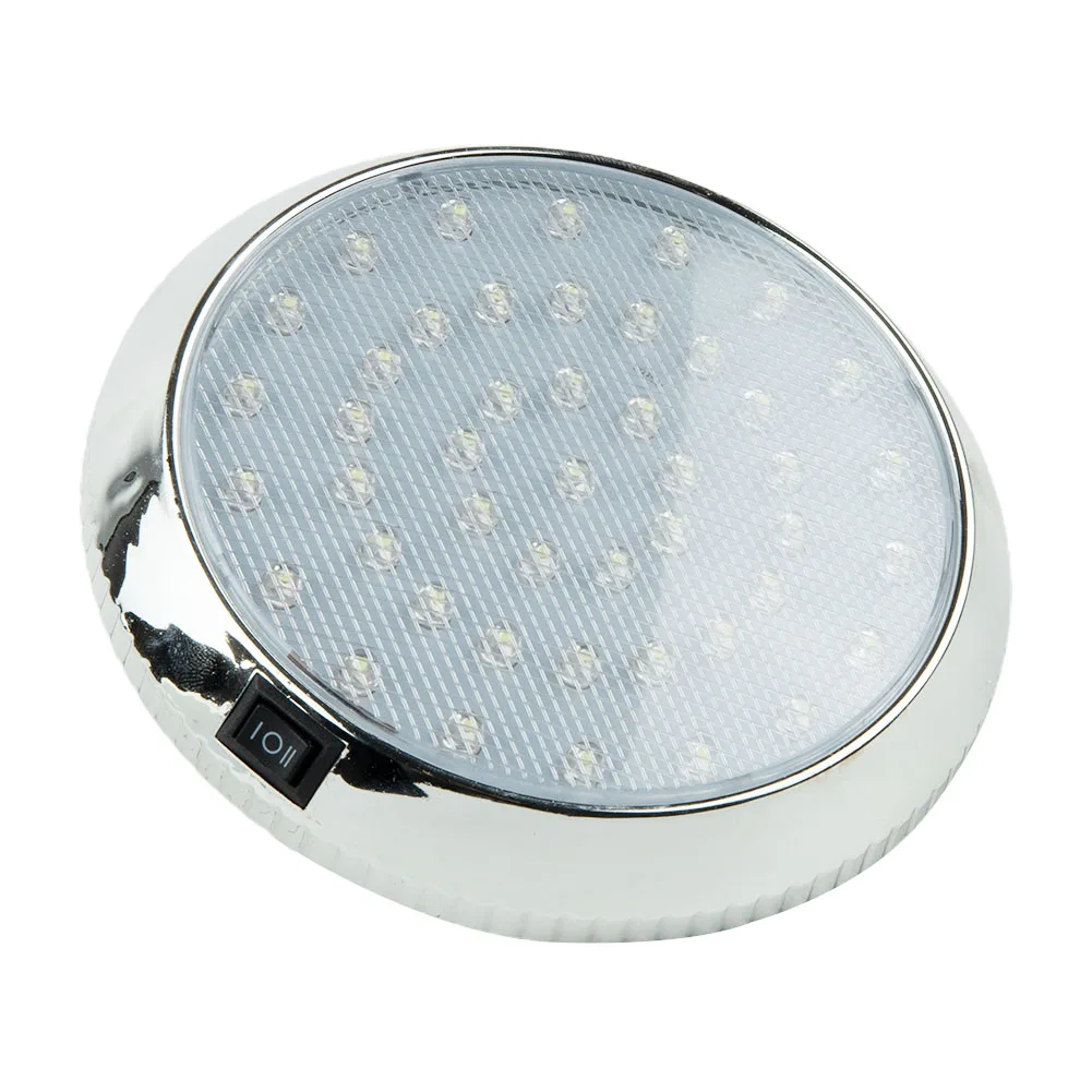 Car Lights LED Roof Ceiling InteriorLights White 46LED Electroplated Housing Light Camper Van Boat Caravan Light
Car Lights LED Roof Ceiling InteriorLights White 46LED Electroplated Housing Light Camper Van Boat Caravan Light