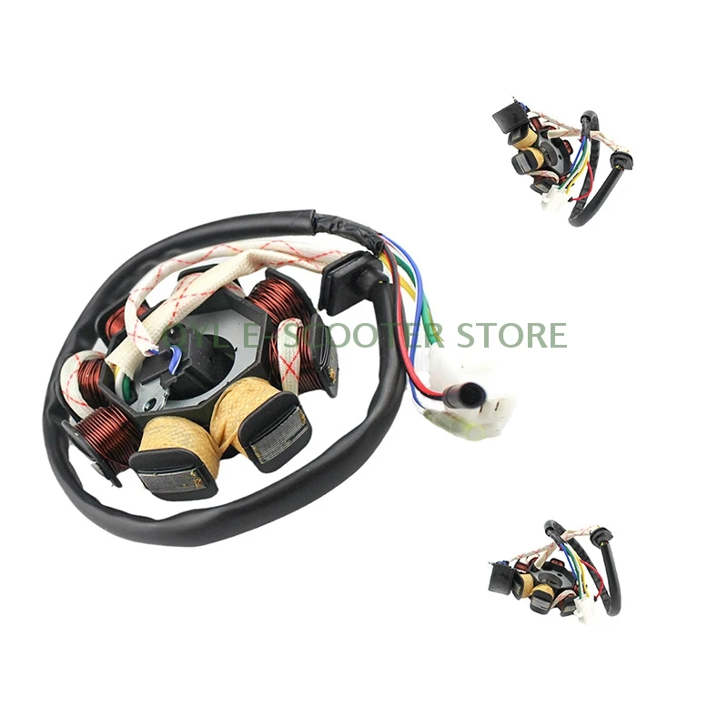 Статор переменного тока Magneto для GY6 49cc 50cc 8-coil 139QMB 139QMA китайский скутер мопед (двойные катушки зажигания)
Статор переменного тока Magneto для GY6 49cc 50cc 8-coil 139QMB 139QMA китайский скутер мопед (двойные катушки зажигания)