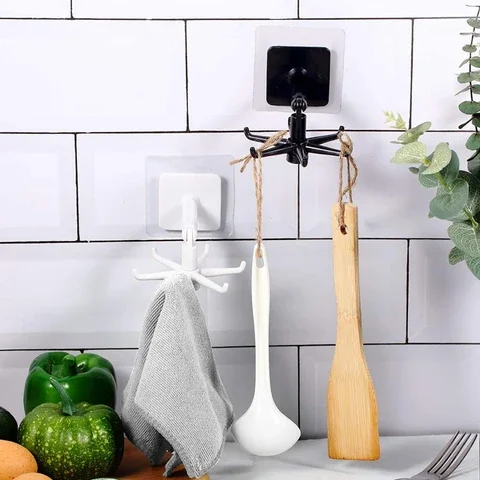Universal Punch-free Hooks 360-degree Rotatable Six-claw Storage Hooks Bathroom Towel Rack Kitchen Organizer Storage Rack Holder
Universal Punch-free Hooks 360-degree Rotatable Six-claw Storage Hooks Bathroom Towel Rack Kitchen Organizer Storage Rack Holder
