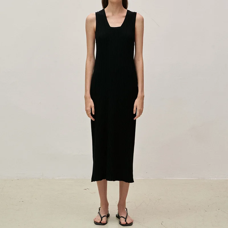 U-neck Sleeveless Knitted Tank Top Dress Women's Spring/Summer 2023 New Commuter Pit Stripe Knitted Dress Free Shipping
U-neck Sleeveless Knitted Tank Top Dress Women's Spring/Summer 2023 New Commuter Pit Stripe Knitted Dress Free Shipping